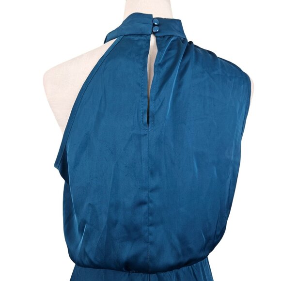 BTFBM Womens Med Sleeveless Halter Maxi Dress Elastic Waist & Button Closure - Picture 4 of 9